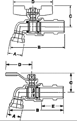 Model T-537 & T-540 Dimensions in Inches Diagram
