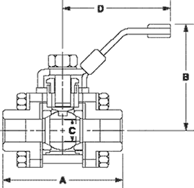 Legend Valve Model T-717 Dimensions in Inches Diagram