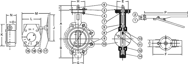 Legend Valve Model T-335 / T-337 Dimensions in Inches Diagram