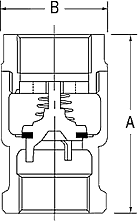 Legend Valve Model T-455 and S-455 Dimensions in Inches Diagram