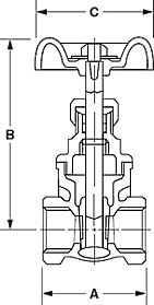 Legend Valve Model T-401/S-401 Dimensions in Inches Diagram