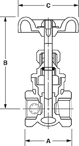 Legend Valve Model T-403 and S-403 Dimensions in Inches Diagram