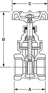 Legend Valve Model T-408/S-408 Dimensions in Inches Diagram