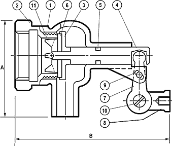 T-30, T-31, T-32 Bronze Float Valve Specifications and Dimensions