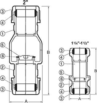 Sump Pump Swing Check Valves S-614 Specifications and Dimensions