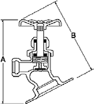 Legend Valve Model T-545 and S-545 Dimensions in Inches Diagram