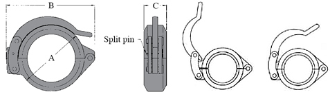 Series G28  Hinged Lever Coupling C-04 - Couplings