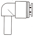 Plastic Push-To-Connect Fittings / Stem 90° Elbow