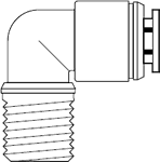 Plastic Push-To-Connect Fittings / Male 90° Elbow