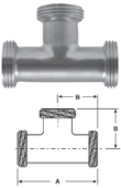 Threaded Bevel Seat Tees - B7