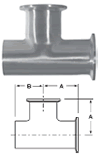 Buttweld x Clamp Run x Clamp Branch Tees, no. 7 finish - B7WMM