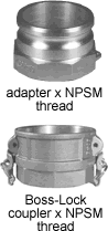 Dixon Adapters and Couplers with Straight Pipe Thread (NPSM)