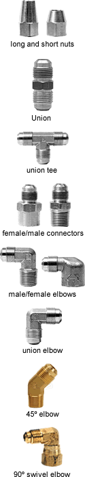 Dixon Brass SAE 45° Flare Fittings