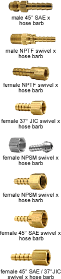 Dixon Brass Barbed Hose Fittings