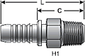 Gates Male Pipe (NPTF - 30° Cone Seat)