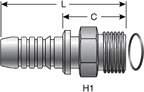 Gates Male Flat-Face O-Ring