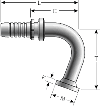 Gates Code 62 O-Ring Flange Heavy - 110° Bent Tube