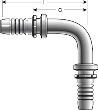 Gates Hose Length Extender - 90° Bent Tube