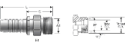 Gates Male DIN 24° Cone - Light Series