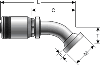 Gates Code 62 O-Ring Flange Heavy - 45° Bent Tube (for SAE100R13)