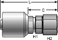 Gates MegaCrimp Female JIC 37° Flare Swivel