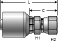 Gates MegaCrimp Female SAE 45° Flare Swivel