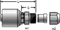 Gates MegaCrimp SAE Male Flareless Assembly