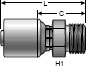 Gates MegaCrimp Male DIN 24° Cone - Heavy Series