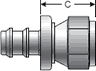 Gates Lock-On Female JIC 37° Flare Swivel