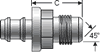 Gates Lock-On Male SAE 45° Flare