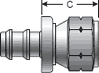 Gates Lock-On Female SAE 45° Flare Swivel