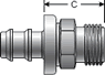 Gates Lock-On Male SAE Inverted Swivel