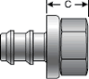 Gates Lock-On Female SAE Inverted Solid