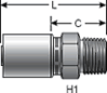 Gates Male Pipe (NPTF - 30° Cone Seat) GL