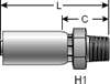 Gates PCTS Thermo-Plastic Male Pipe