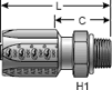 Gates Male O-Ring Boss for C5C, C5D & C5M Hose