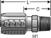 Gates Male Pipe for C5E Hose