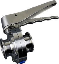 Locking Butterfly Valve With Clamp Ends