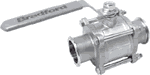 Dixon Non-Encapsulated 2-way 3 Piece Stainless Steel Ball Valves