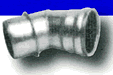 Kroy Galvanized Circle Lock 45° Elbow