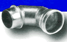 Kroy Galvanized Circle Lock 90° Elbow
