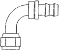 Tompkins / 4330 Hose Barb To JIC Swivel 90 Degree Bent Tube