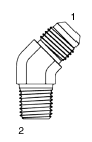 Tompkins / 2503 JIC to Pipe Elbow 45 Degree