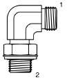 Tompkins / FF3801 ORFS to BSPP Elbow 90 Degree