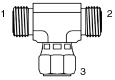 Tompkins / FF6600 ORFS to Swivel Branch Tee