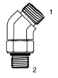 Tompkins / FF6802 ORFS to O-Ring Elbow 45 Degree