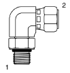 Tompkins / FF6809 O-Ring to ORFS Swivel Elbow 90 Degree