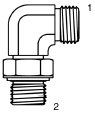 Tompkins / FF7801 ORFS to Metric Elbow 90 Degree