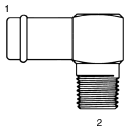 Tompkins / 4501 Beaded Hose to Pipe Elbow 90 Degree