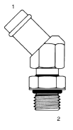 Tompkins / 4603 Beaded Hose to O-Ring Elbow 45 Degree